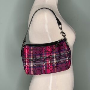 Authentic plaid print coach bag